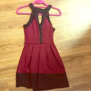 Maroon skater dress